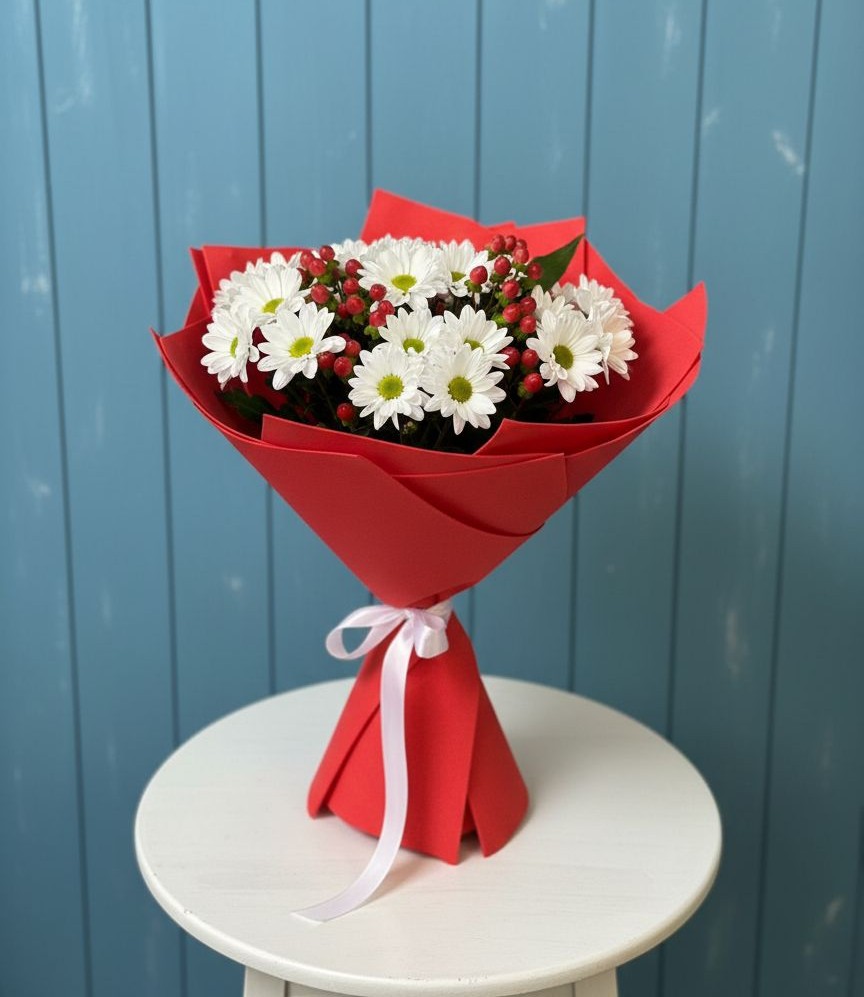 Букет цветов из: Хризантемы в Миасское