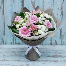 Букет цветов из:  Герберы, Альстромерии и Хризантемы в Миасское