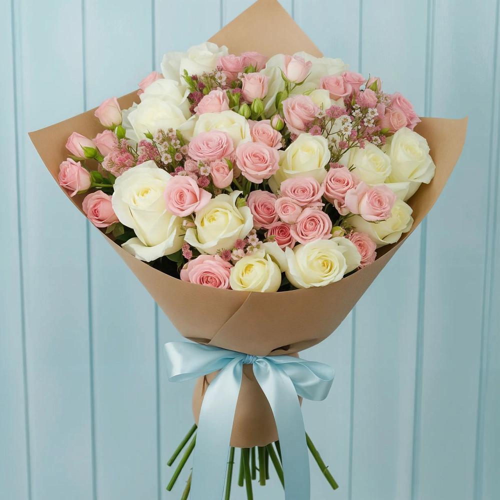 Букет цветов из: Розы в Миасское