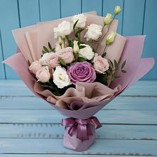 Букет цветов из:  Розы и Лизиантусы в Миасское