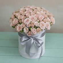 Цветочная композиция из Розы в шляпной коробке в Миасское