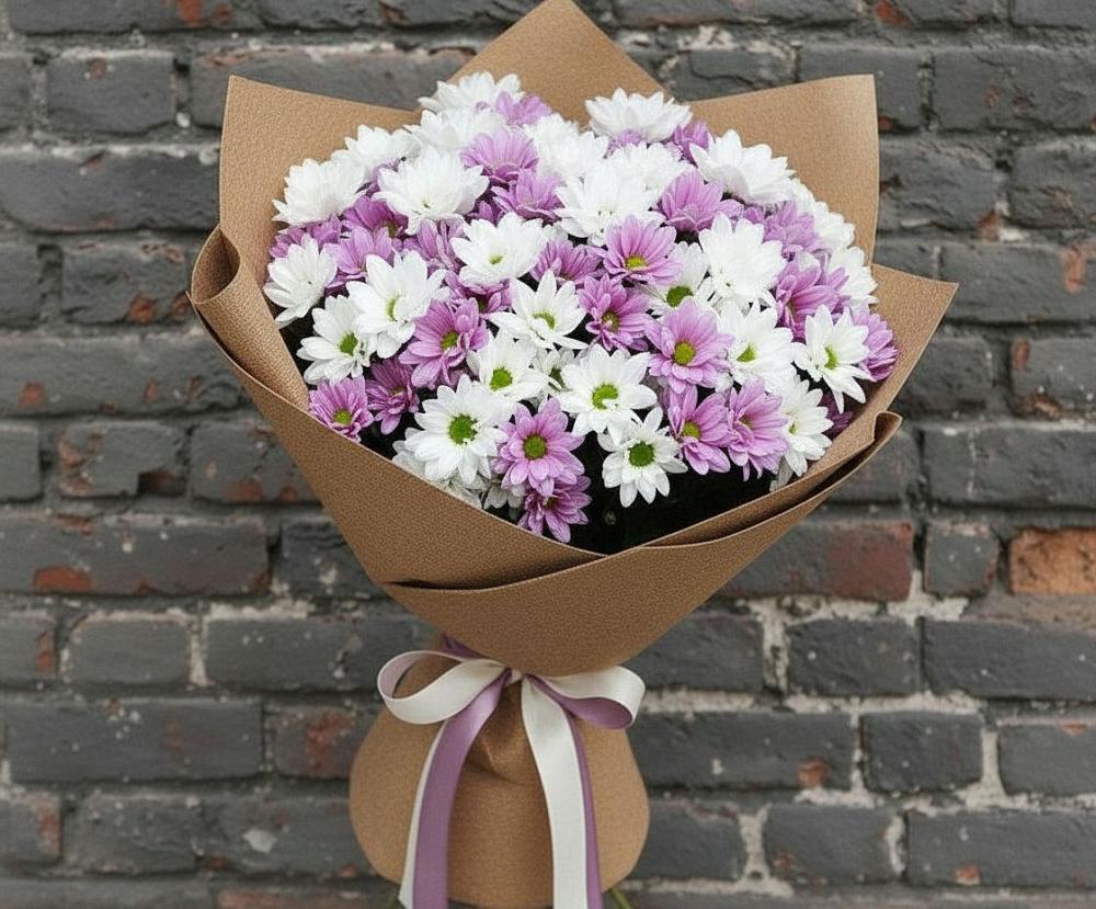 Букет цветов из: Хризантемы в Миасское