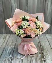 Букет цветов из:  Гвоздики, Розы и Хризантемы в Миасское