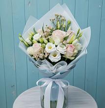 Букет цветов из:  Розы и Лизиантусы в Миасское