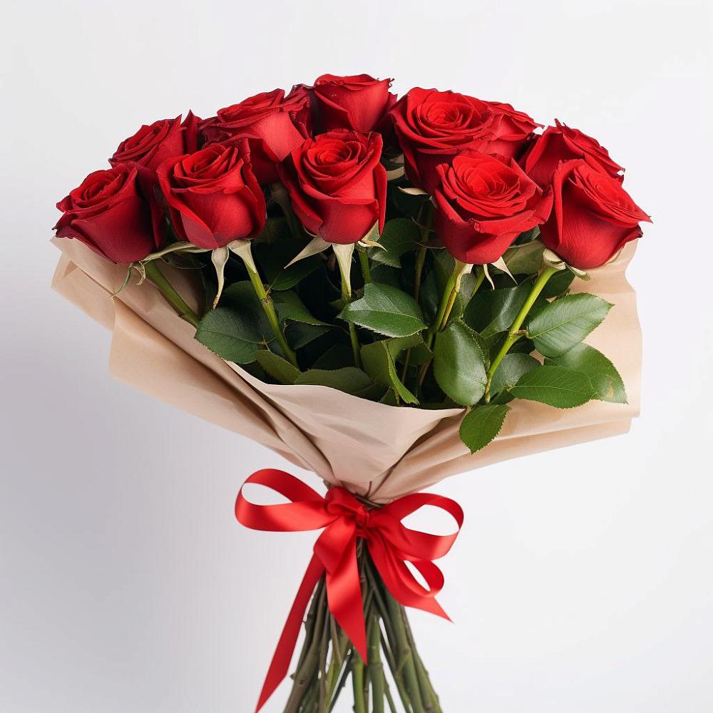 Букет 11 Красных роз Эдлесс Лав в Миасское