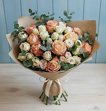 Букет цветов из:  Альстромерии и Розы в Миасское
